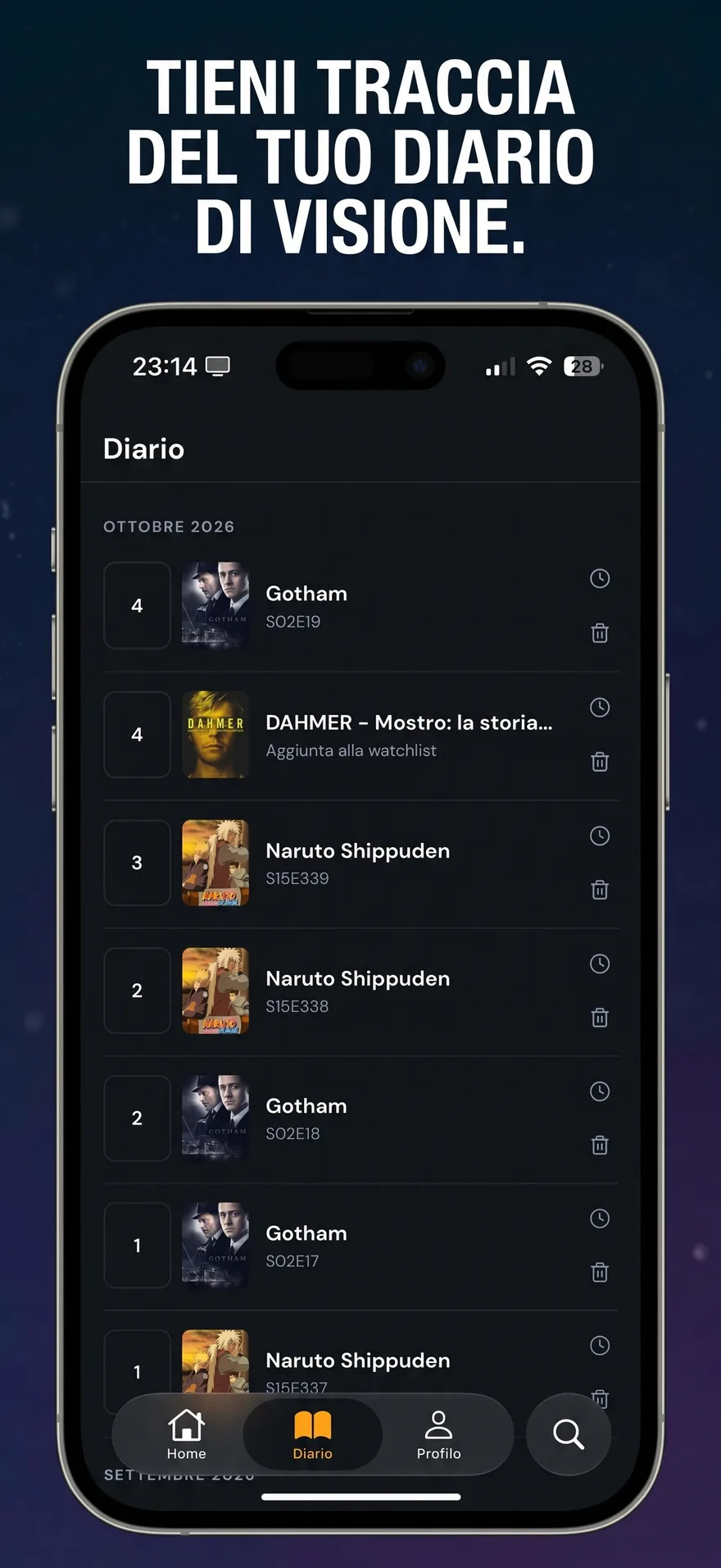 Tvboxd: diario di visione episodio per episodio